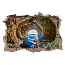 Vinilos cuevas agujero pared 3d